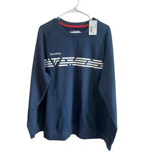 Tecnifibre NWT Sweat Marine Pullover Crewneck Sz XXL Blue Sweatshirt